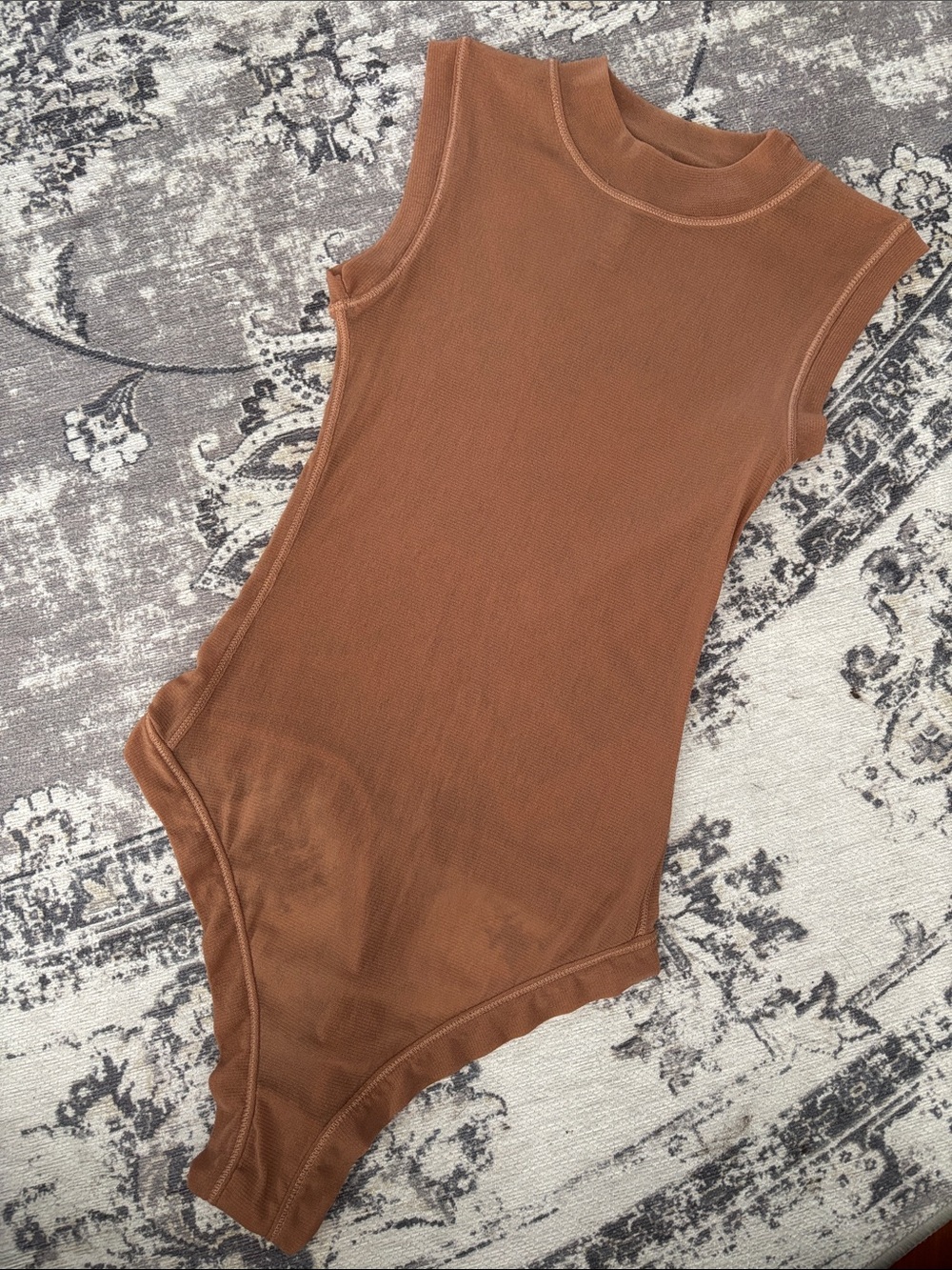 SKIMS SHEER SLEEVELESS CREWNECK BODYSUIT